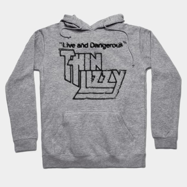 thin lizzy graffiti logo graphic Hoodie by HAPPY TRIP PRESS